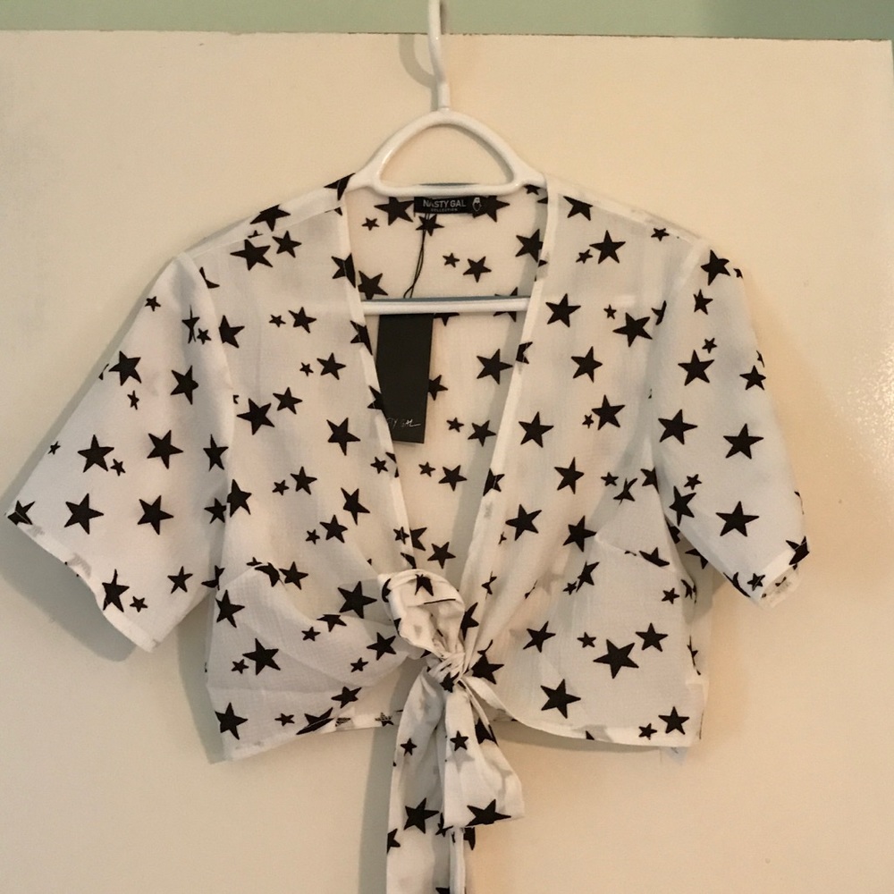 Nasty Gal front tie star top